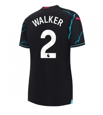 Manchester City Kyle Walker #2 Tredje Tröja Kvinnor 2023-24 Kortärmad